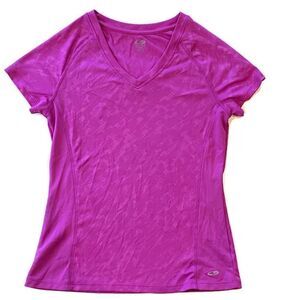 C9 Champion Purple V Neck Short Sleeve Workout Tee Shirt S